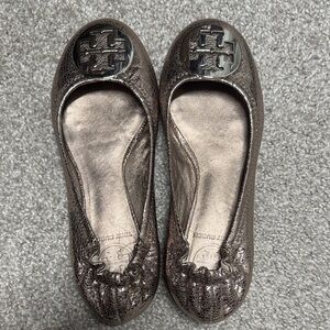 Tory Burch Metallic Bronze Flats